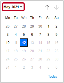 The calendar as it opens