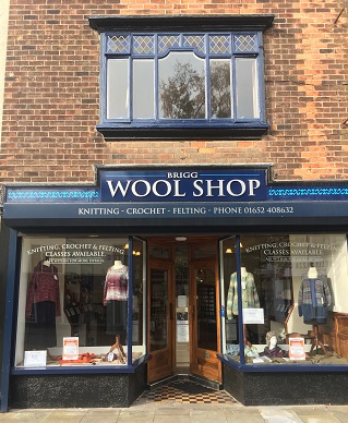 Shop front of Brigg Wool Shop