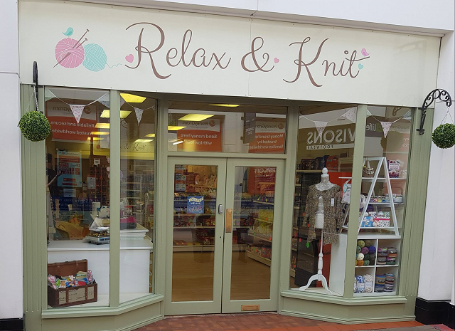 Shop front of Relax & Knit