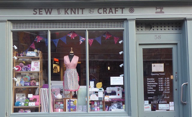 Shop front of Sew-Knit-Craft