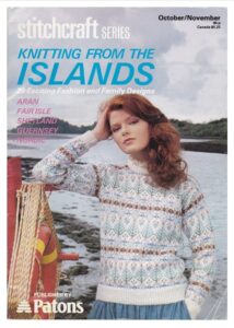 Cover of "From the Islands" showing lady wearing a Fair Isle sweater