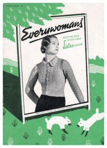 Cover of Everywomans supplement showing woman wearing a textured cardigan
