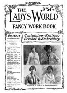 Cover of Lady's World Fancy book Oct 2019 Four images of ladies wearing assorted knitted tops