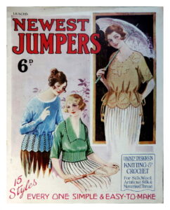 Cover of Newest Jumpers showing drawings of three ladies wearing knitted or crocheted tops