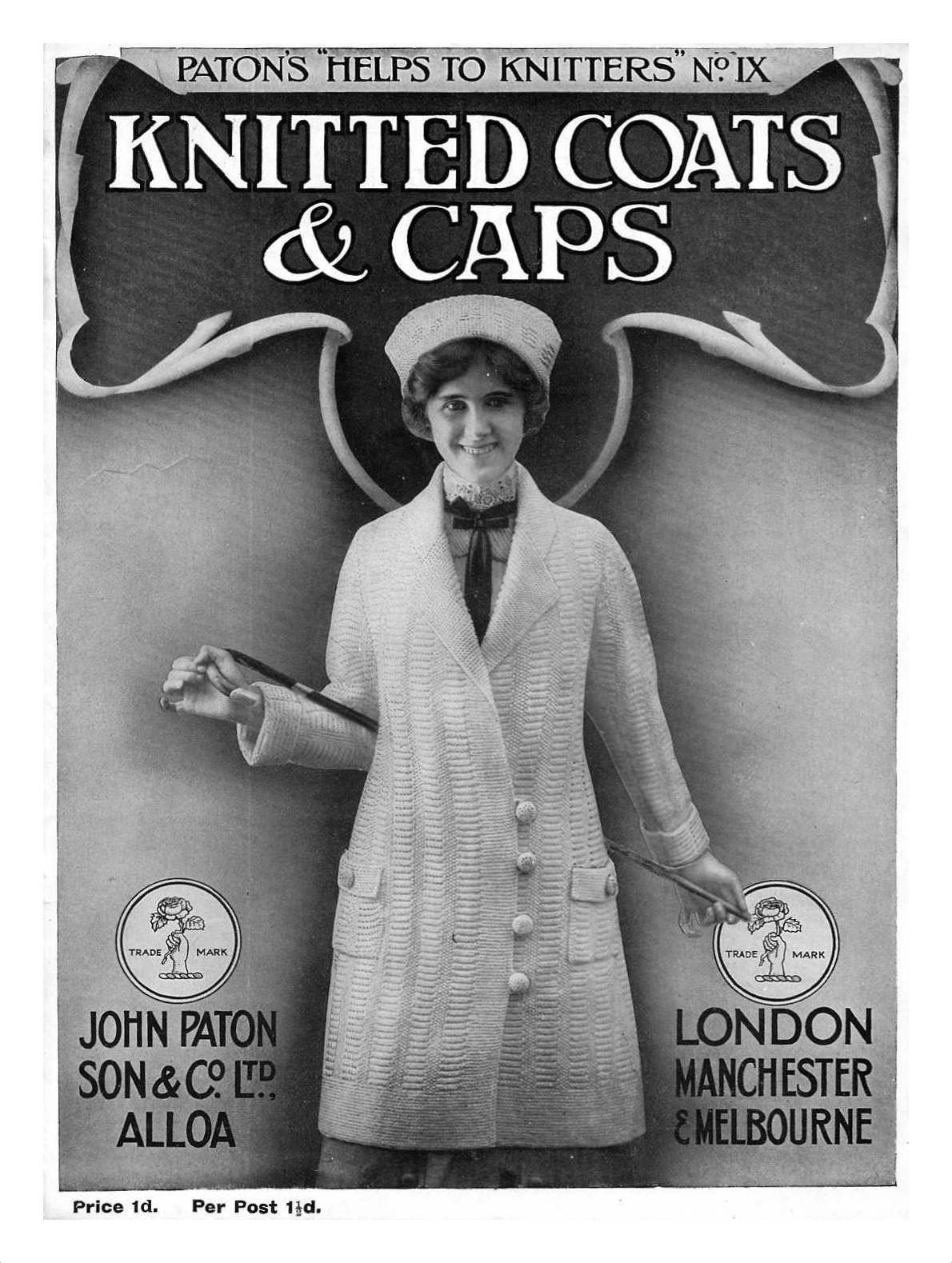 Knitted Coats & Caps - Lady wth coat and hat