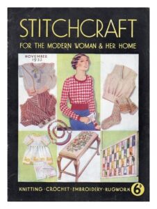 Cover of Stitchcraft November 193 - omages of knitwear and home furnishings