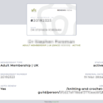 Anonymous screen shot of a membership card