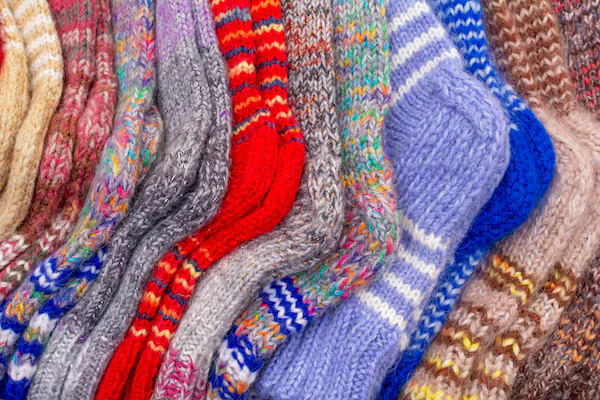 Assorted crocheted socks