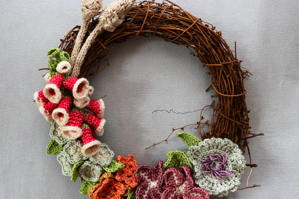 Crocheted wreath