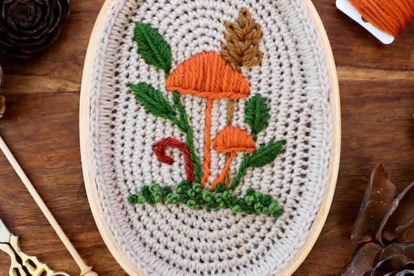 Embroiderred crochet