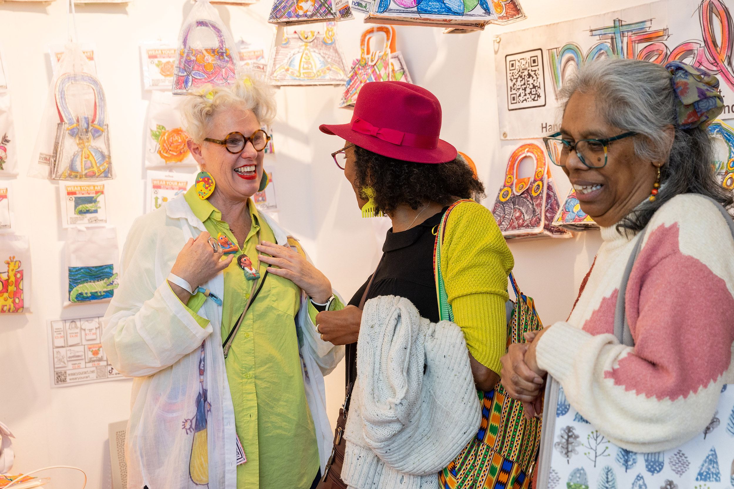 People attending a talk at The Stitch Festival