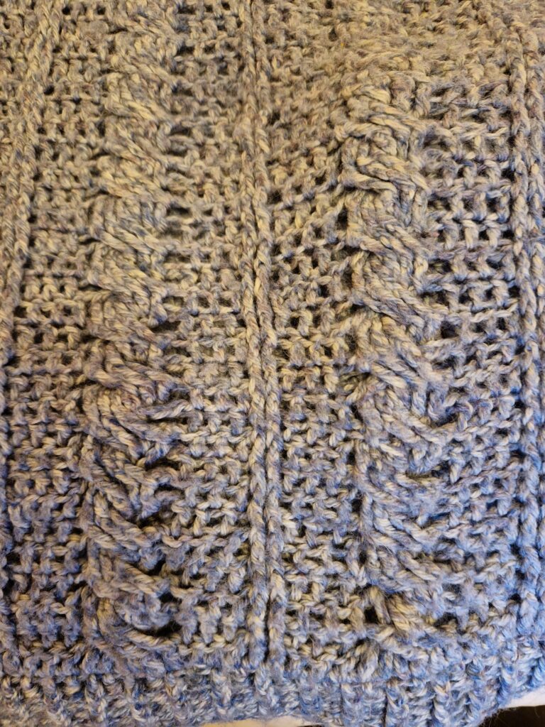Example of cables made using crochet