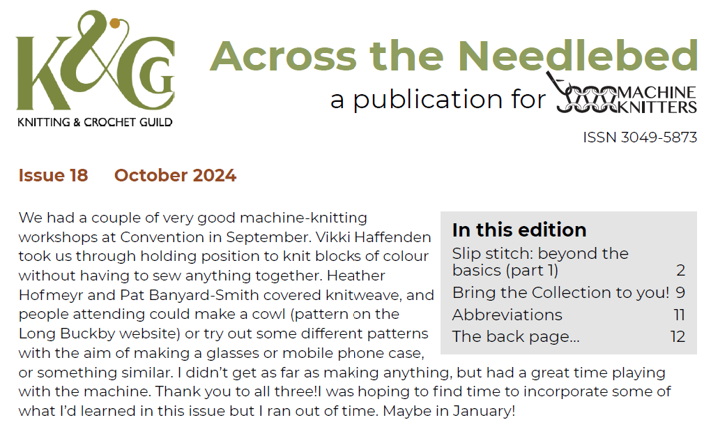 Read more about the article AN018 – Across the Needlebed – Issue 18 – October 2024