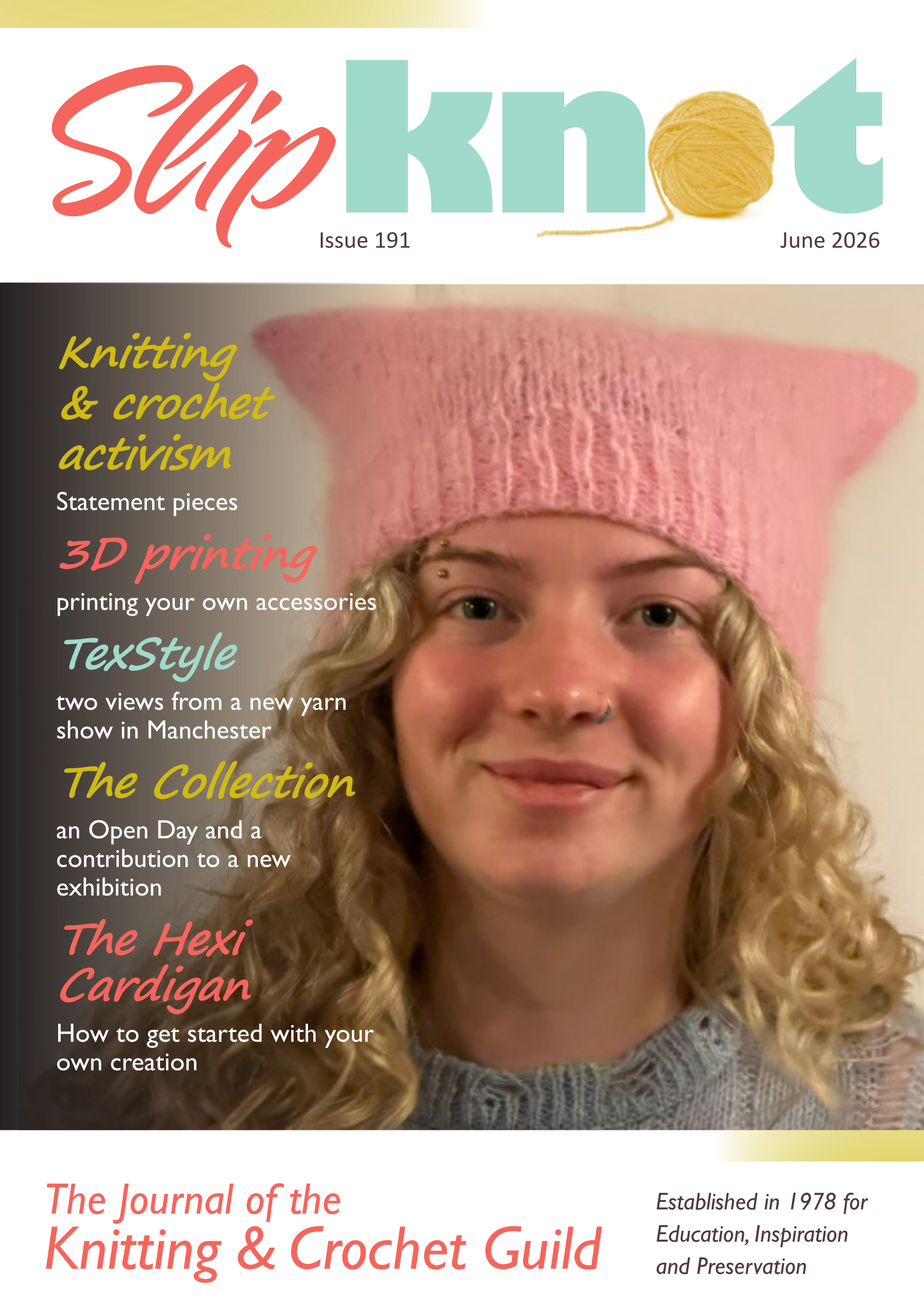 Cover of Slipknot 191 - June 2026 - featuring a "Pussy hat"
