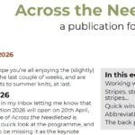 Top banner of Across the Needlebed issue 26 (October 2026)